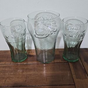 Coca Cola Glass Set - Green